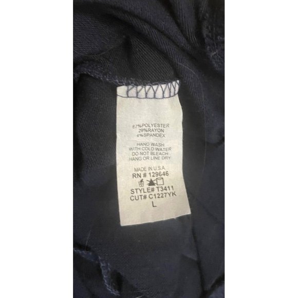 Large Bella D Lace Embellisment Women's Navy Blue Off Shoulder Blouse - Picture 10 of 10